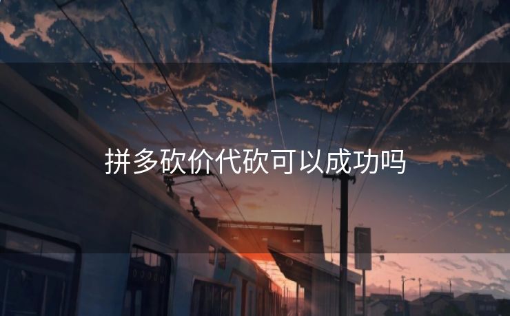 拼多砍价代砍可以成功吗