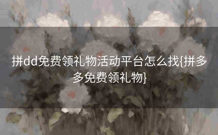 拼dd免费领礼物活动平台怎么找{拼多多免费领礼物}