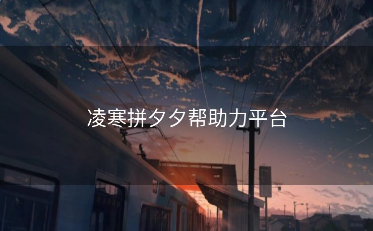 凌寒拼夕夕帮助力平台