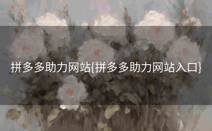 拼多多助力网站{拼多多助力网站入口}