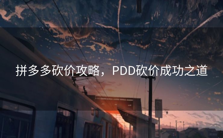 拼多多砍价攻略，PDD砍价成功之道