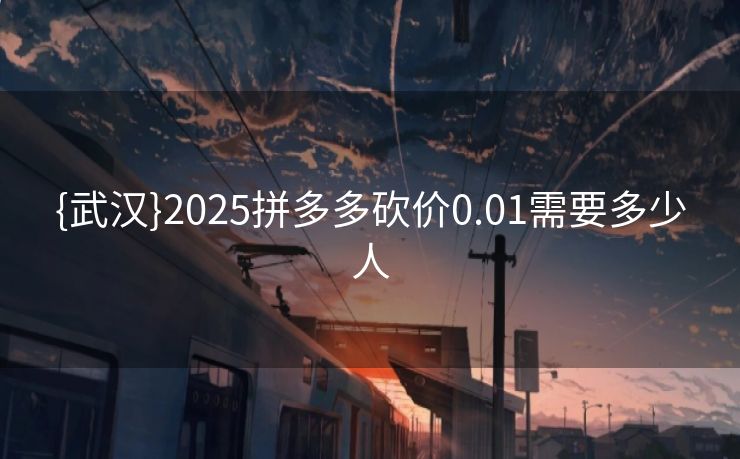 {武汉}2025拼多多砍价0.01需要多少人