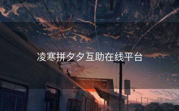 凌寒拼夕夕互助在线平台