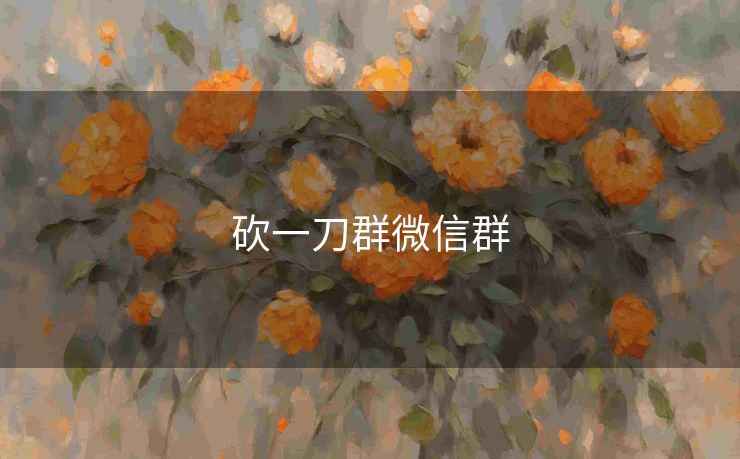 砍一刀群微信群