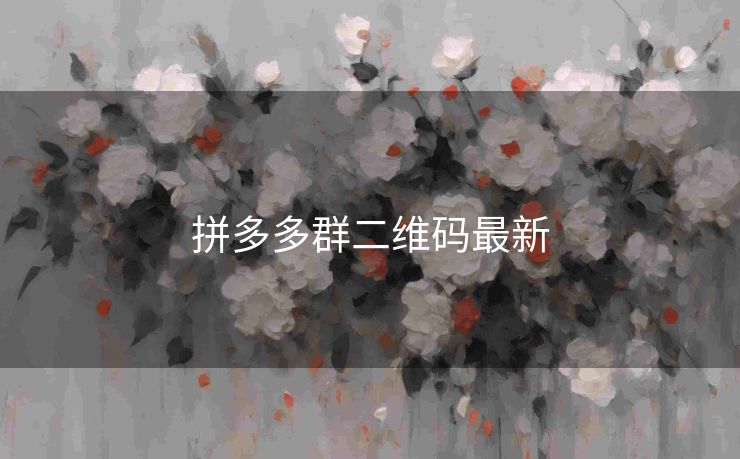 拼多多群二维码最新