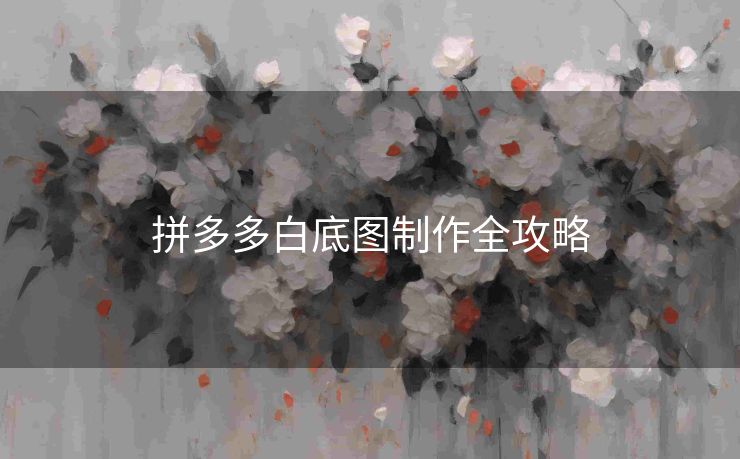 拼多多白底图制作全攻略