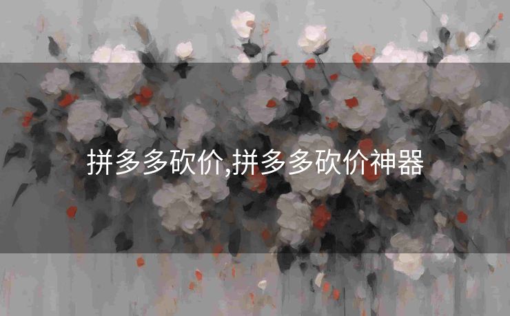 拼多多砍价,拼多多砍价神器