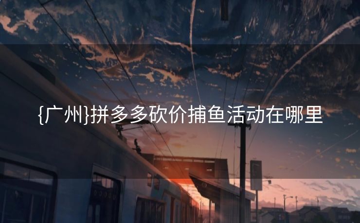 {广州}拼多多砍价捕鱼活动在哪里