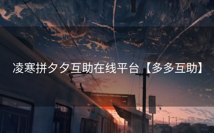 凌寒拼夕夕互助在线平台【多多互助】