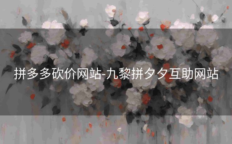 拼多多砍价网站-九黎拼夕夕互助网站