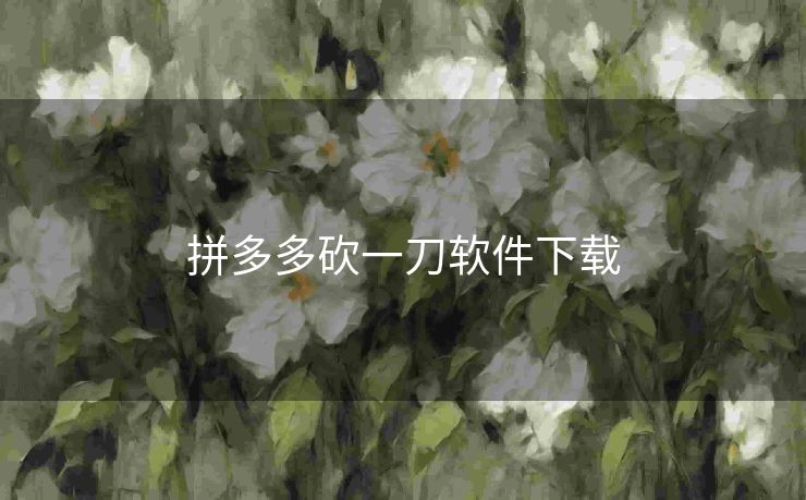 拼多多砍一刀软件下载