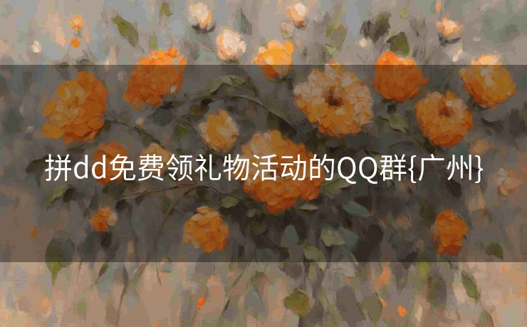 拼dd免费领礼物活动的QQ群{广州}