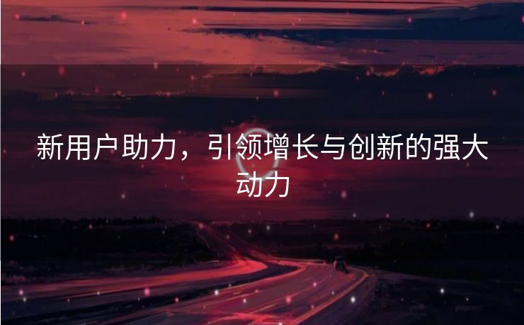 新用户助力，引领增长与创新的强大动力