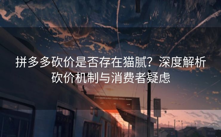 拼多多砍价是否存在猫腻？深度解析砍价机制与消费者疑虑