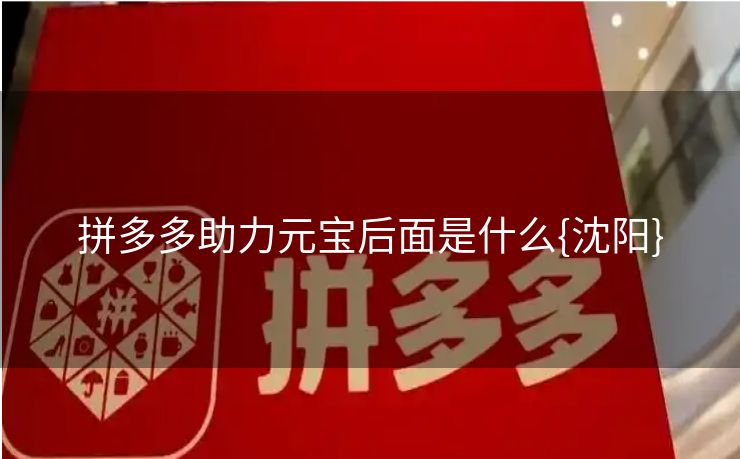 拼多多助力元宝后面是什么{沈阳}