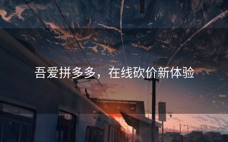 吾爱拼多多，在线砍价新体验